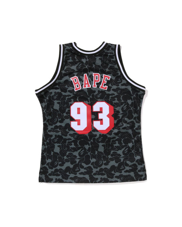 Pánské Tričko Bape X M&N Miami Heat Jersey Černé | 96578AYMI