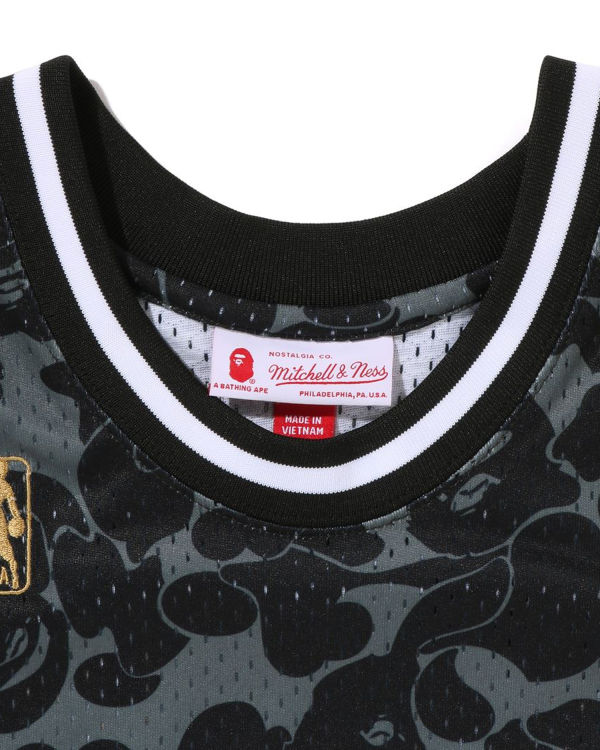 Pánské Tričko Bape X M&N Miami Heat Jersey Černé | 96578AYMI