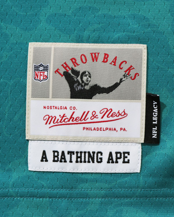 Pánské Tričko Bape X M&N NFL Miami Dolphins Legacy Jersey Mátově Zelená | 42385BMIC