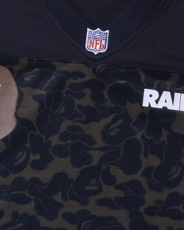 Pánské Tričko Bape X M&N NFL Oakland Raiders Legacy Jersey Černé | 53807GLXD