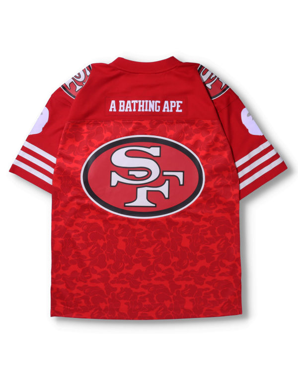 Pánské Tričko Bape X M&N NFL San Francisco 49ers Legacy Jersey Světle Červené | 42876NFDB