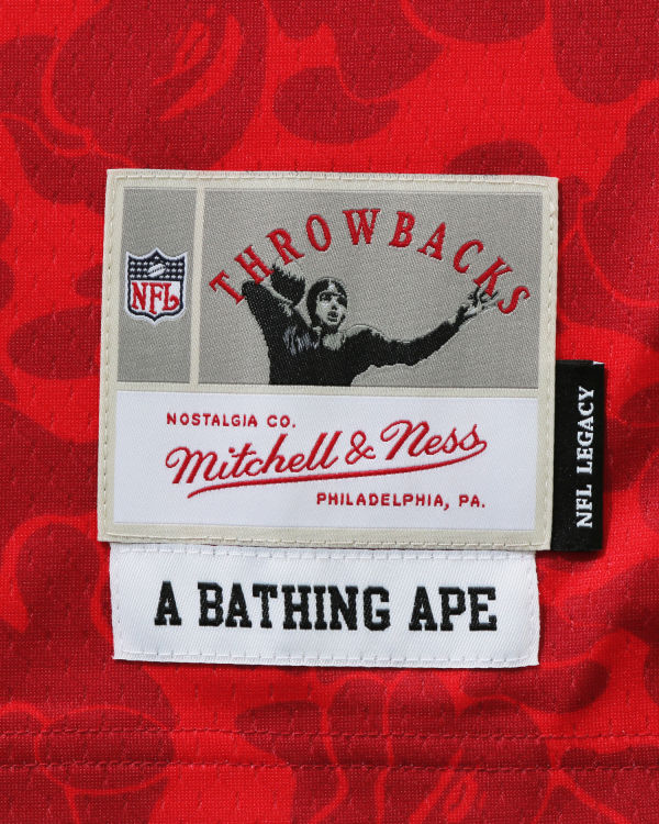 Pánské Tričko Bape X M&N NFL San Francisco 49ers Legacy Jersey Světle Červené | 42876NFDB