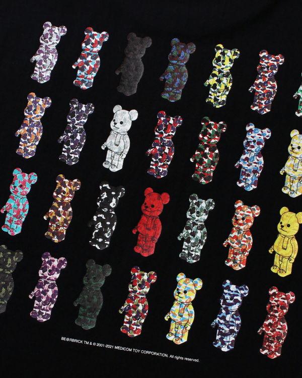Pánské Tričko Bape X Medicom Toy Camo BE@R Černé | 09428KIMS