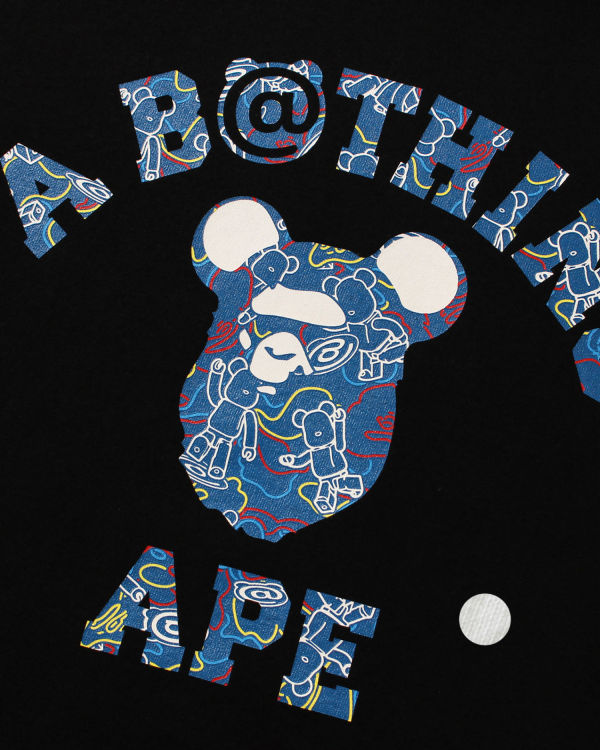 Pánské Tričko Bape X Medicom Toy Camo BE@R College Černé | 21354TFGA