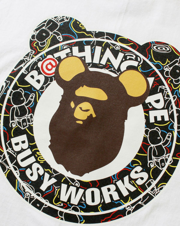 Pánské Tričko Bape X Medicom Toy Camo BE@R Busy Works Bílé | 34528IKMP