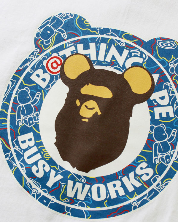 Pánské Tričko Bape X Medicom Toy Camo BE@R Busy Works Bílé | 74539AVUM