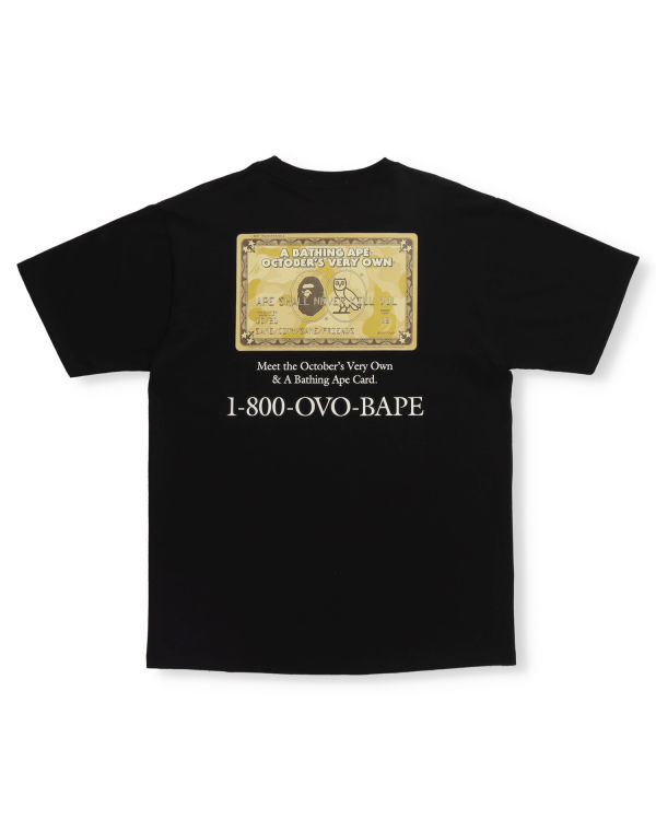Pánské Tričko Bape X OVO Card Černé | 19047WHNO