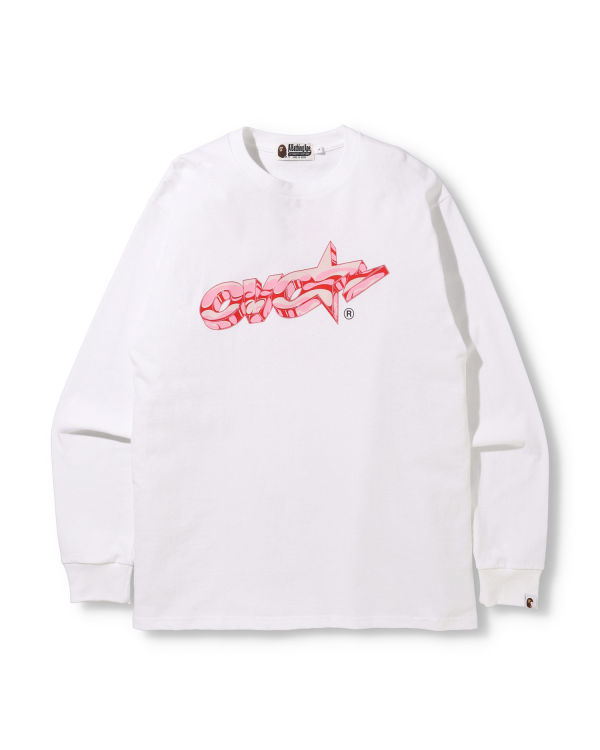 Pánské Tričko Bape X OVO Long Sleeve Bílé | 95436VTRZ