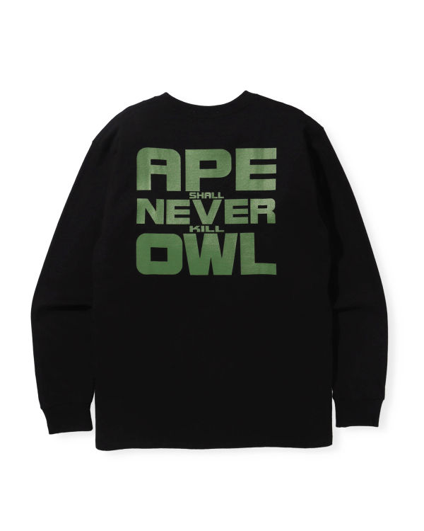 Pánské Tričko Bape X OVO Long Sleeve Černé | 67542YVIQ