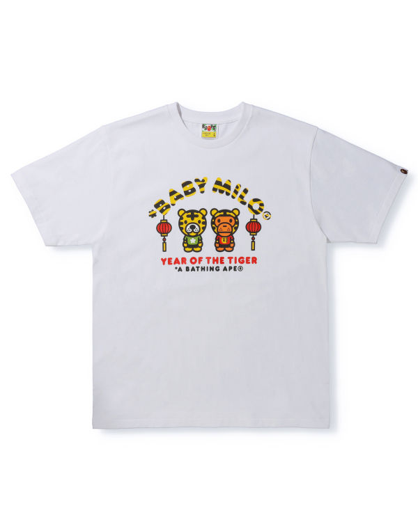 Pánské Tričko Bape Year Of The Tiger Milo Bílé | 57194QPSA