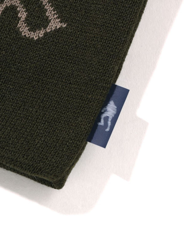 Pánské Čepice Bape APE Face Zelene | 41082OMUB