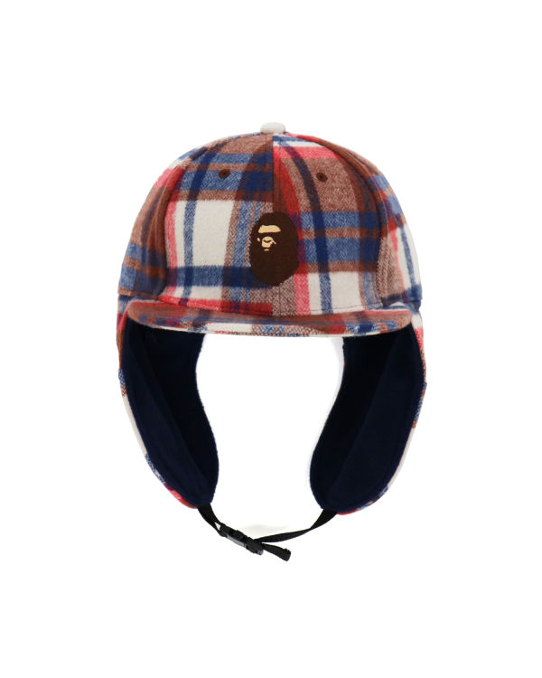 Pánské Čepice Bape Check Earmuffs Světle Červené | 35682AJWY