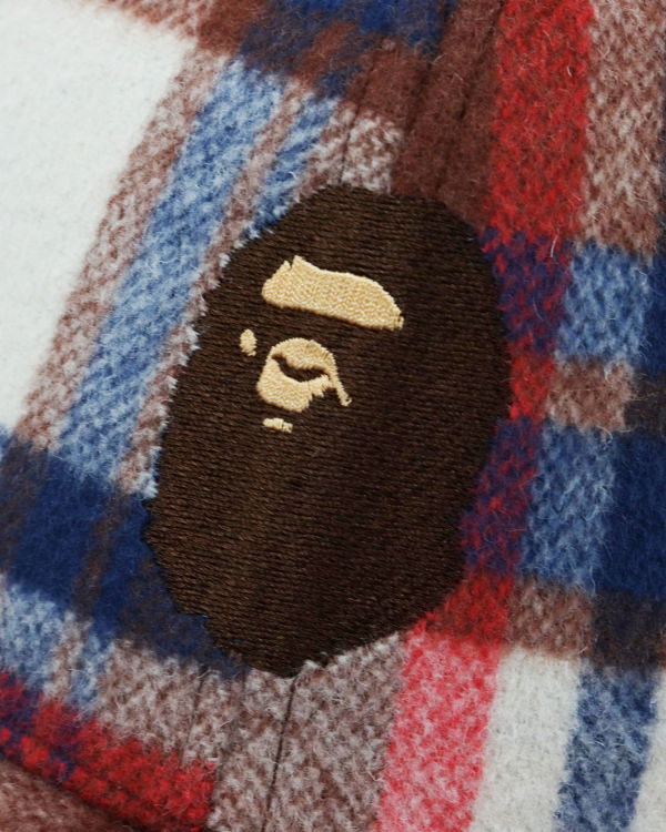Pánské Čepice Bape Check Earmuffs Světle Červené | 35682AJWY