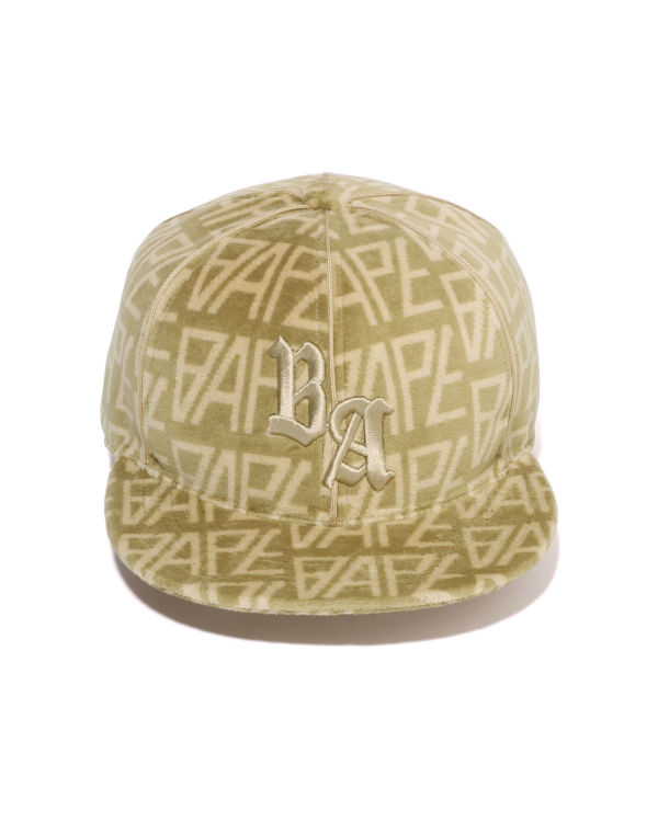 Pánské Čepice Bape Logo Monogram Velour Béžový | 24658FHAW