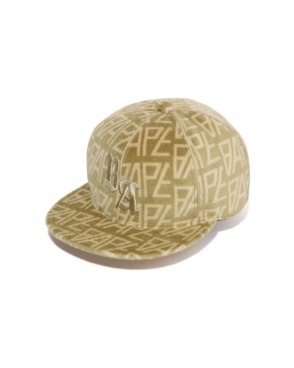 Pánské Čepice Bape Logo Monogram Velour Béžový | 24658FHAW