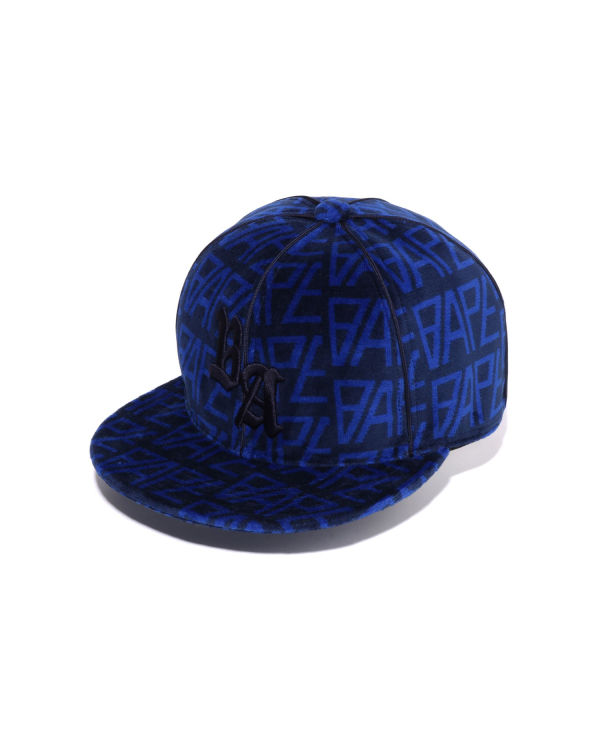 Pánské Čepice Bape Logo Monogram Velour Královská Modrá Blankyt | 35907UZDE