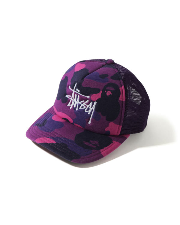 Pánské Čepice Bape X Stussy Trucker Fialové | 73185MXYR