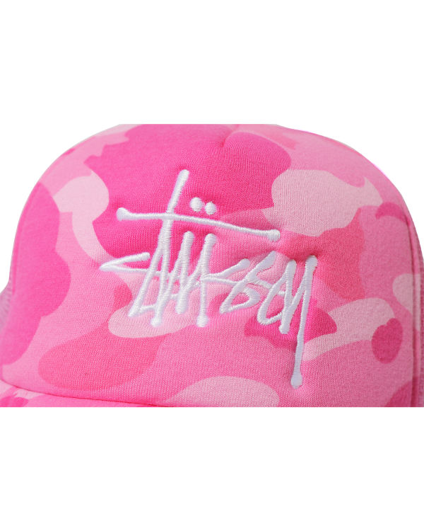 Pánské Čepice Bape X Stussy Trucker Růžové | 48091IJGA