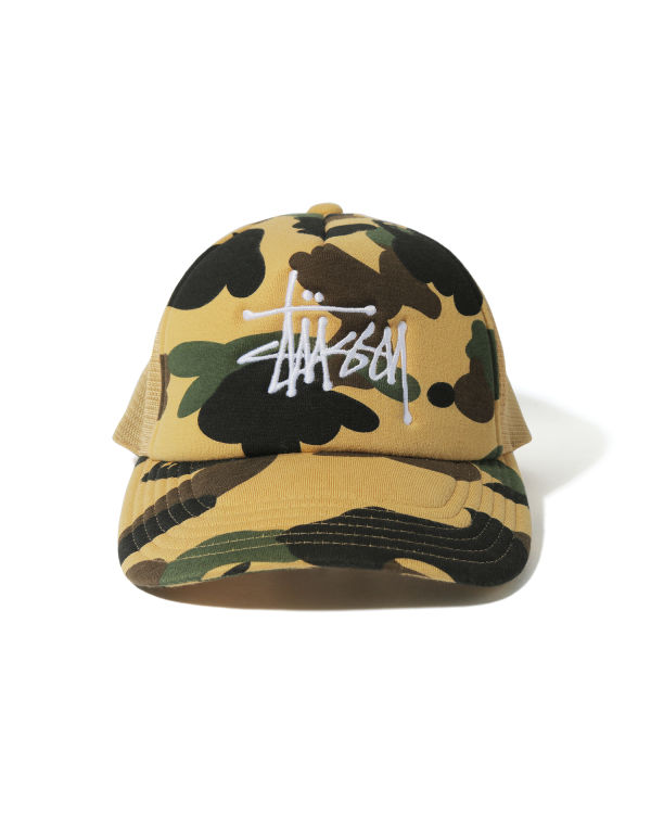 Pánské Čepice Bape X Stussy Trucker Žluté | 05398EHCW