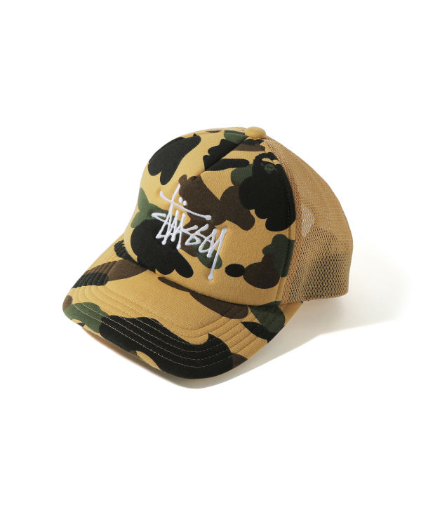 Pánské Čepice Bape X Stussy Trucker Žluté | 05398EHCW