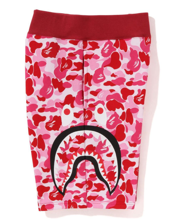 Pánské Šortky Bape ABC Camo Side Shark Růžové | 27085CVRA