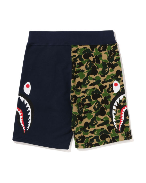 Pánské Šortky Bape ABC Camo Side Shark Zelene | 48596PFHK