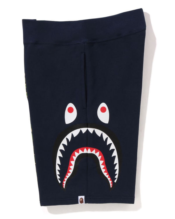 Pánské Šortky Bape ABC Camo Side Shark Zelene | 48596PFHK