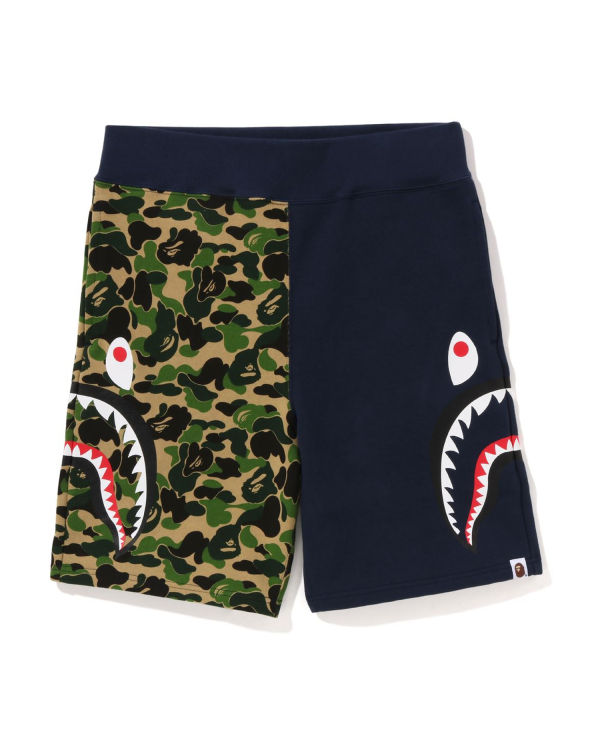 Pánské Šortky Bape ABC Camo Side Shark Zelene | 48596PFHK