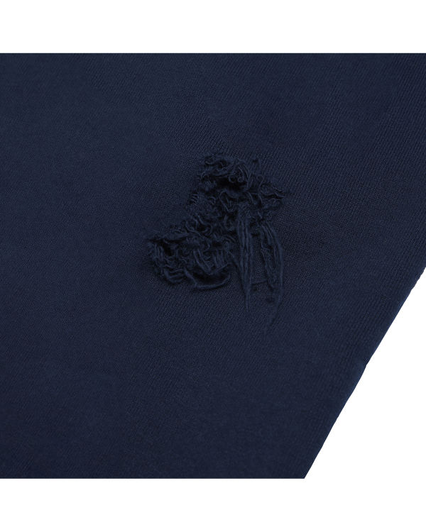 Pánské Šortky Bape Distressed logo Tmavě Blankyt Blankyt | 71349FCDQ
