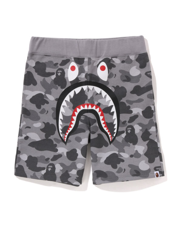 Pánské Šortky Bape Honeycomb Camo Shark Šedé | 37940TGWE