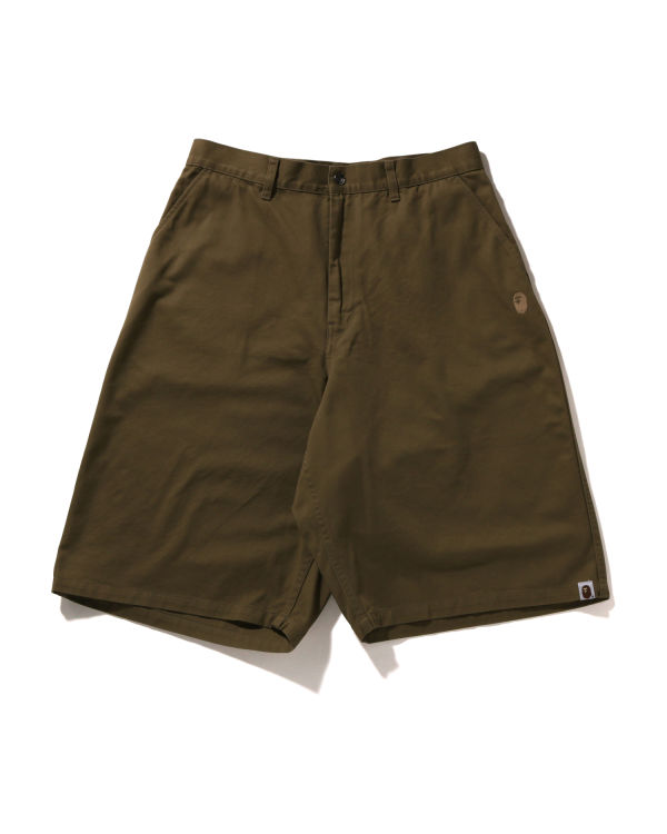 Pánské Šortky Bape One Point Loose Fit Chino Béžový | 01396WVSB